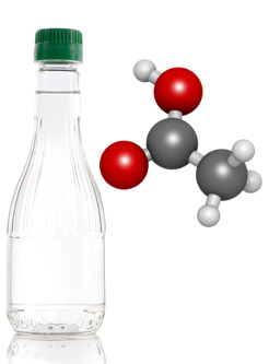 O vinagre é uma solução a 4% em volume de ácido etanoico ou ácido acético em média