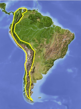 Mapeamento da regiÃ£o da Cordilheira dos Andes