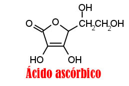 Fórmula do ácido ascórbico