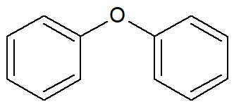 Fórmula estrutural de um aromático isolado por um elemento químico