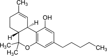Resultado de imagem para estrutura molecular cannabis sativa